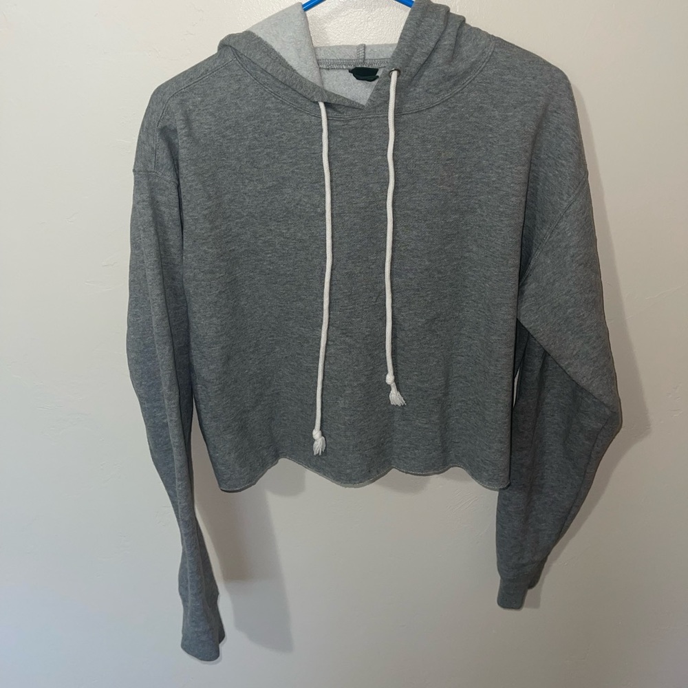 Cropped Gray Hoodie